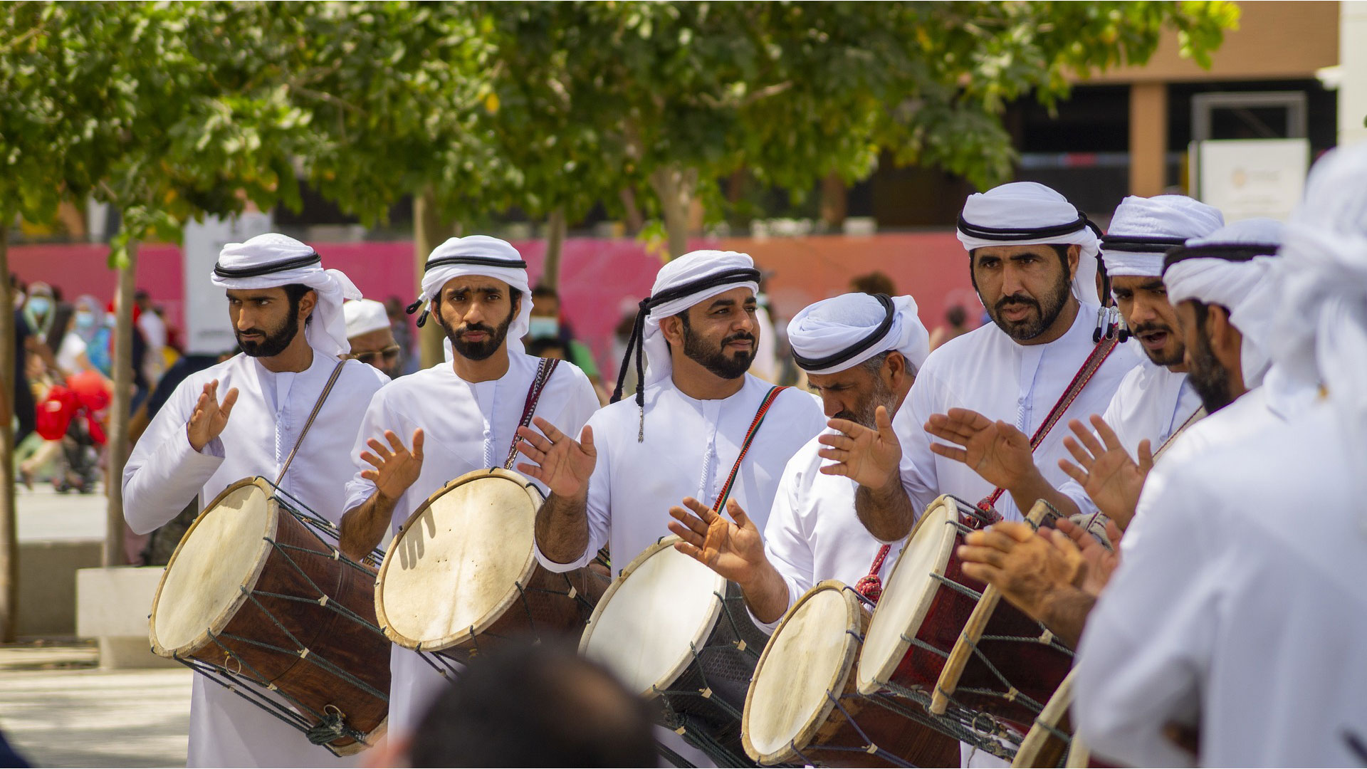 Dubai cultural event with local music and dance