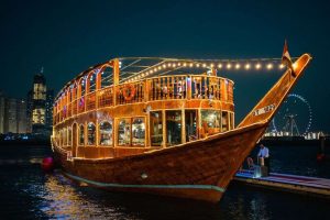 Perfect night in Dubai dhow cruise along the creek
