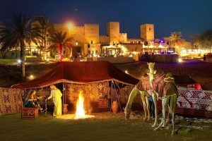Dubai night activities desert safari under stars
