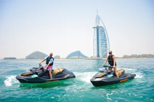 water sports Dubai jet skiing coastline ride