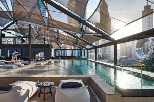 weekend staycation Dubai luxury resort pool
