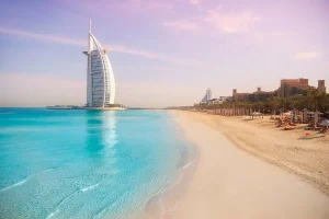 Cleanest beaches Dubai – Kite Beach with Burj Al Arab view