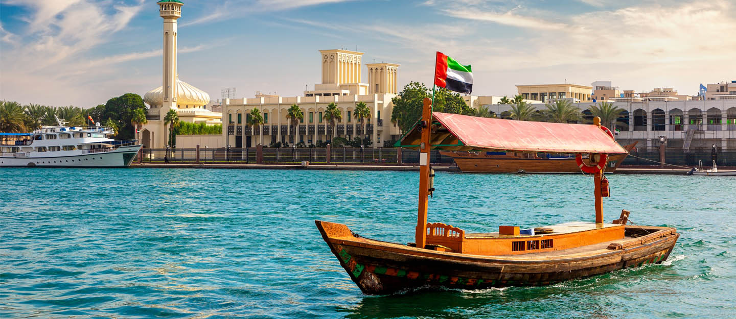 Traditional Emirati experiences Dubai Creek abra boat