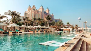 family staycation deals in Dubai hotel pool