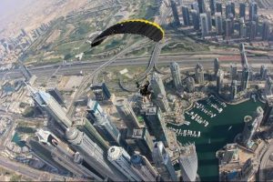 Skydiving in Dubai parachute landing zone