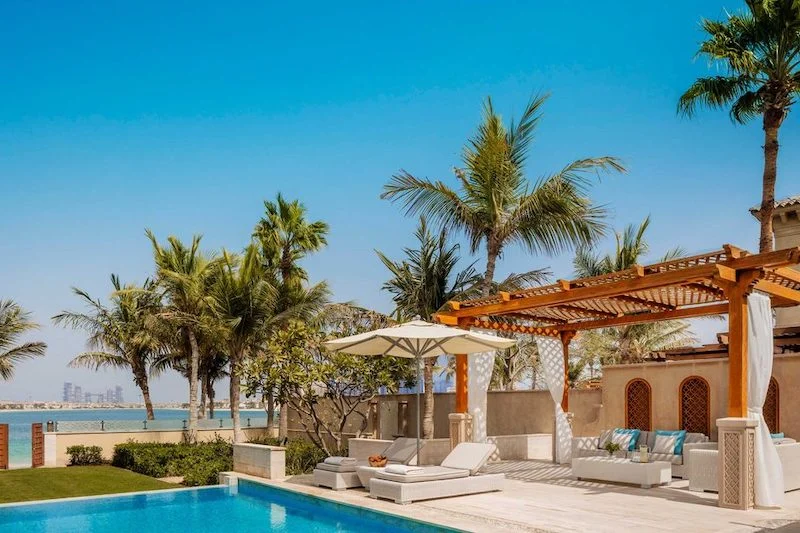 romantic Dubai staycation beachfront villa with private pool