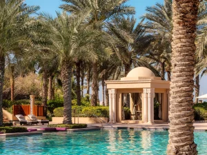 luxury staycation in dubai beachfront pool view