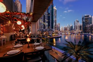 Best cafes in Dubai Marina waterfront terrace