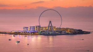 Ain Dubai sunset ride Dubai Marina view