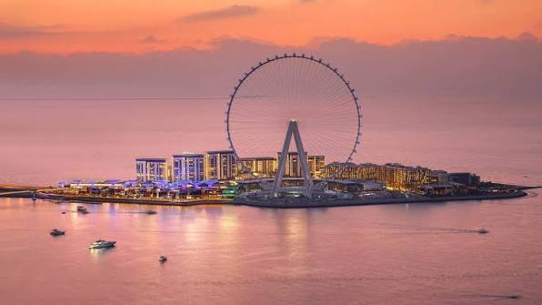 Ain Dubai sunset ride Dubai Marina view