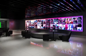 Dubai Mall Cinema entrance with digital ticket screens