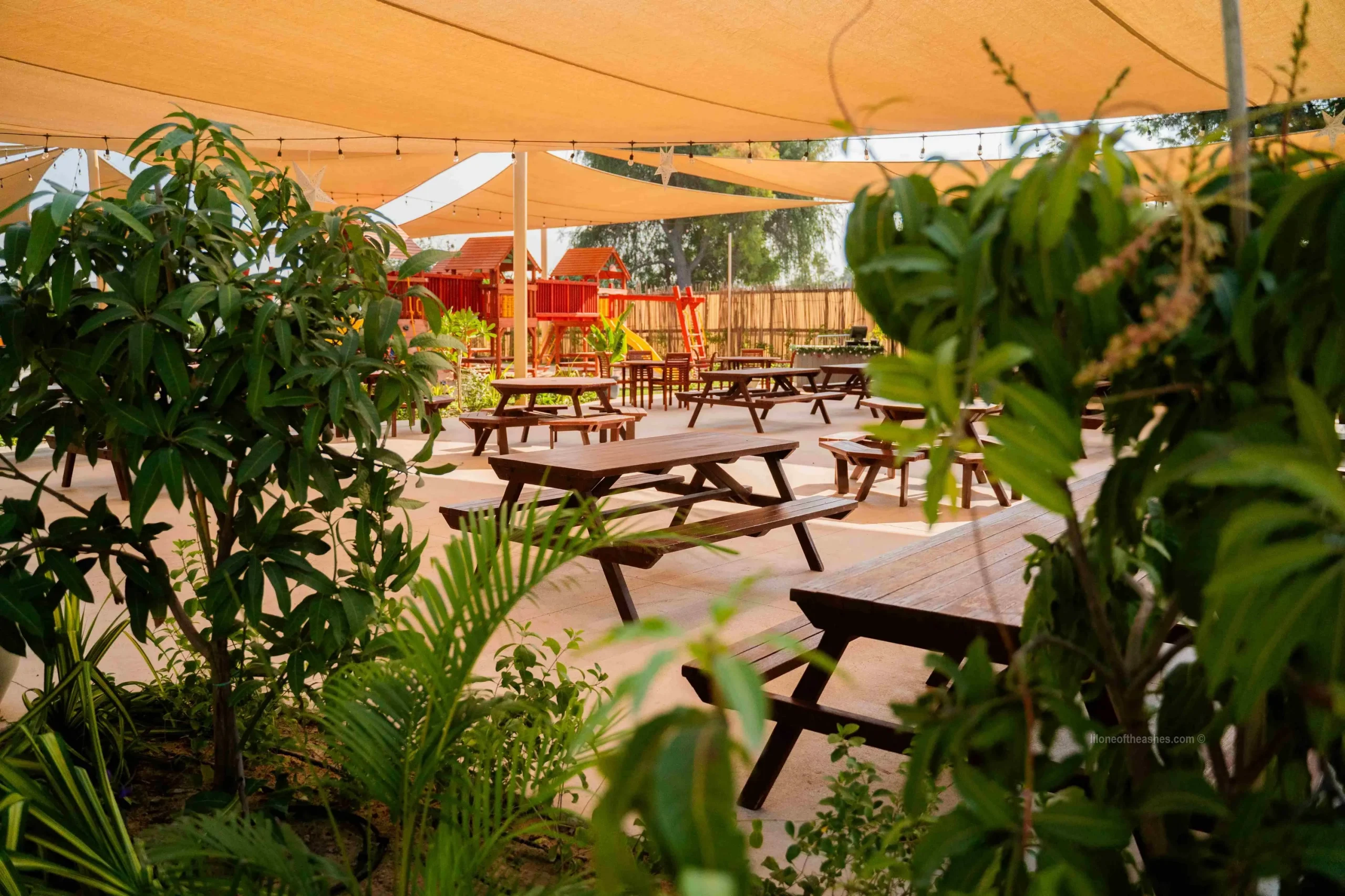 family-friendly restaurants in Dubai outdoor garden seating